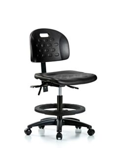 Neta ECOM Handle Polyurethane Medium Bench Height Chair - Nylon Base Tilt