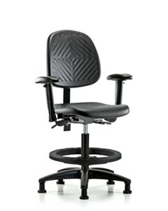 Neta ECOM Polyurethane Medium Bench Height Chair - Medium Back Nylon Base