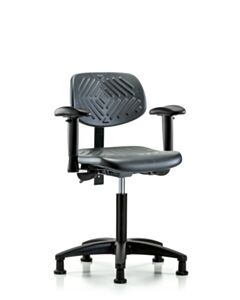 Neta ECOM Polyurethane Medium Bench Height Chair - Nylon Base Tilt Arms