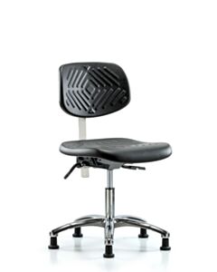 Neta ECOM Clean Room Polyurethane Desk Height Chair - Chrome Base Tilt