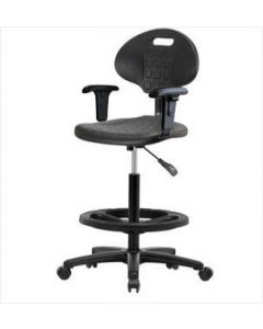 Neta ECOM Tulip Polyurethane High Bench Height Chair - Nylon Base Arms