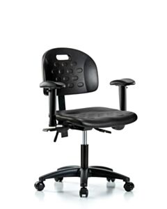 Neta ECOM Handle Polyurethane Desk Height Chair - Nylon Base Arms Casters