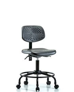 Neta ECOM Polyurethane Desk Height Chair - Round Tube Base Tilt Casters