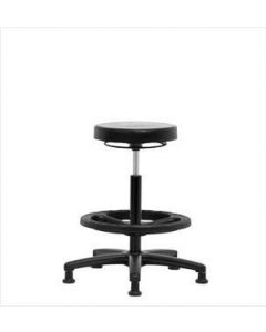 Neta ECOM Polyurethane High Bench Height Stool - Nylon Base, Black Foot