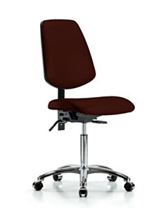 Neta ECOM Vinyl Medium Bench Height Chair - Medium Back Chrome Base