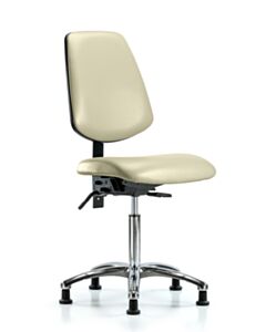 Neta ECOM Vinyl Medium Bench Height Chair - Medium Back Chrome Base