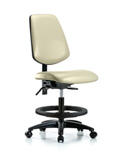 Neta ECOM Vinyl Medium Bench Height Chair - Medium Back Nylon Base