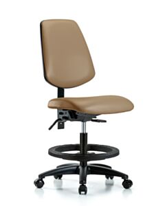Neta ECOM Vinyl Medium Bench Height Chair - Medium Back Nylon Base