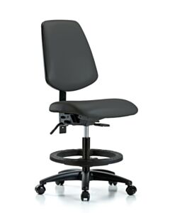 Neta ECOM Vinyl Medium Bench Height Chair - Medium Back Nylon Base