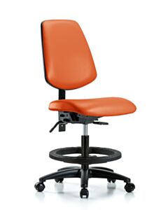 Neta ECOM Vinyl Medium Bench Height Chair - Medium Back Nylon Base