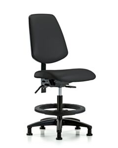 Neta ECOM Vinyl Medium Bench Height Chair - Medium Back Nylon Base