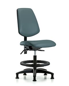 Neta ECOM Vinyl Medium Bench Height Chair - Medium Back Nylon Base