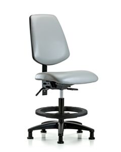 Neta ECOM Vinyl Medium Bench Height Chair - Medium Back Nylon Base
