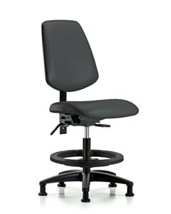 Neta ECOM Vinyl Medium Bench Height Chair - Medium Back Nylon Base