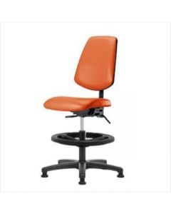 Neta ECOM Vinyl Medium Bench Height Chair - Medium Back Nylon Base