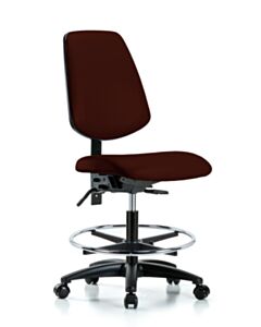 Neta ECOM Vinyl Medium Bench Height Chair - Medium Back Nylon Base