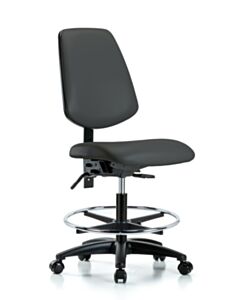 Neta ECOM Vinyl Medium Bench Height Chair - Medium Back Nylon Base