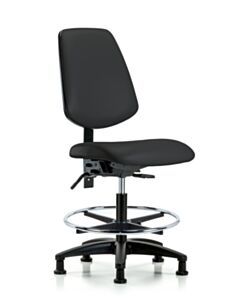 Neta ECOM Vinyl Medium Bench Height Chair - Medium Back Nylon Base