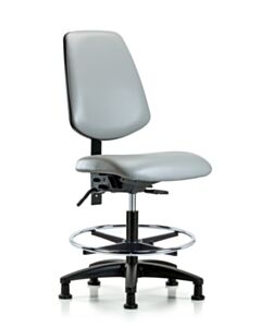 Neta ECOM Vinyl Medium Bench Height Chair - Medium Back Nylon Base
