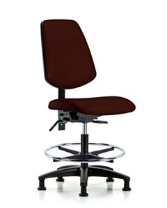 Neta ECOM Vinyl Medium Bench Height Chair - Medium Back Nylon Base