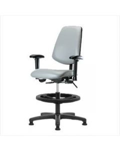 Neta ECOM Vinyl Medium Bench Height Chair - Medium Back Nylon Base