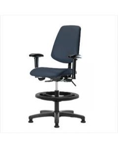 Neta ECOM Vinyl Medium Bench Height Chair - Medium Back Nylon Base