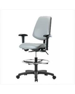 Neta ECOM Vinyl Medium Bench Height Chair - Medium Back Nylon Base