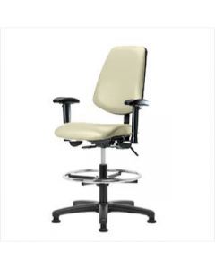 Neta ECOM Vinyl Medium Bench Height Chair - Medium Back Nylon Base