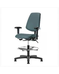 Neta ECOM Vinyl Medium Bench Height Chair - Medium Back Nylon Base