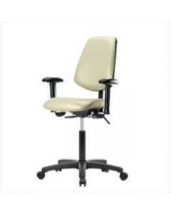 Neta ECOM Vinyl Medium Bench Height Chair - Medium Back Nylon Base