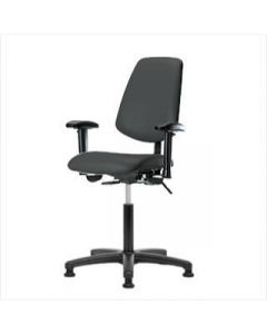 Neta ECOM Vinyl Medium Bench Height Chair - Medium Back Nylon Base