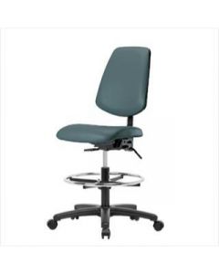 Neta ECOM Vinyl Medium Bench Height Chair - Medium Back Nylon Base