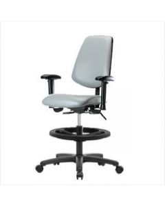 Neta ECOM Vinyl Medium Bench Height Chair - Medium Back Nylon Base
