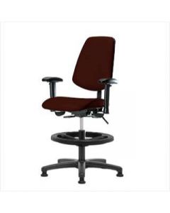 Neta ECOM Vinyl Medium Bench Height Chair - Medium Back Nylon Base