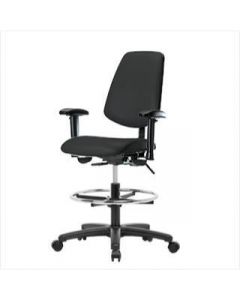 Neta ECOM Vinyl Medium Bench Height Chair - Medium Back Nylon Base