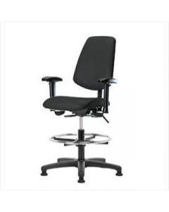 Neta ECOM Vinyl Medium Bench Height Chair - Medium Back Nylon Base