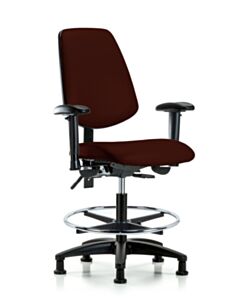 Neta ECOM Vinyl Medium Bench Height Chair - Medium Back Nylon Base