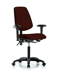 Neta ECOM Vinyl Medium Bench Height Chair - Medium Back Nylon Base