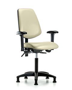 Neta ECOM Vinyl Medium Bench Height Chair - Medium Back Nylon Base