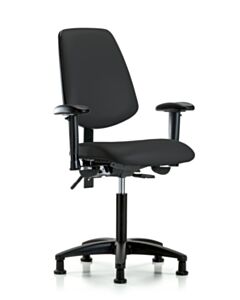 Neta ECOM Vinyl Medium Bench Height Chair - Medium Back Nylon Base
