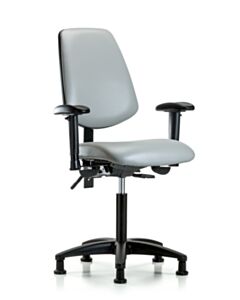 Neta ECOM Vinyl Medium Bench Height Chair - Medium Back Nylon Base