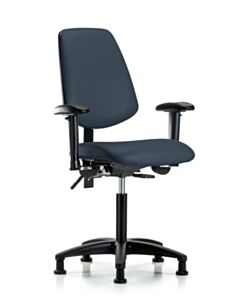 Neta ECOM Vinyl Medium Bench Height Chair - Medium Back Nylon Base