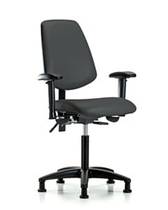 Neta ECOM Vinyl Medium Bench Height Chair - Medium Back Nylon Base