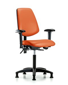 Neta ECOM Vinyl Medium Bench Height Chair - Medium Back Nylon Base