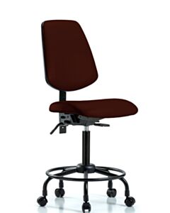 Neta ECOM Vinyl Medium Bench Height Chair - Medium Back Round Tube