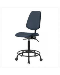 Neta ECOM Vinyl Medium Bench Height Chair - Medium Back Round Tube