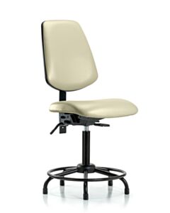 Neta ECOM Vinyl Medium Bench Height Chair - Medium Back Round Tube