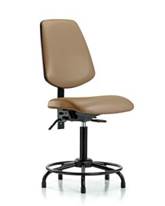 Neta ECOM Vinyl Medium Bench Height Chair - Medium Back Round Tube