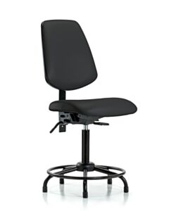 Neta ECOM Vinyl Medium Bench Height Chair - Medium Back Round Tube Base