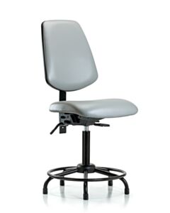 Neta ECOM Vinyl Medium Bench Height Chair - Medium Back Round Tube Base
